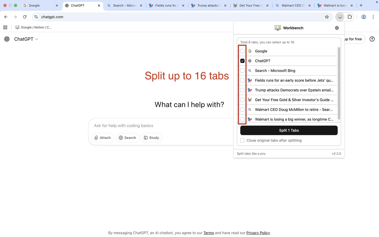 PageVS split view screenshot 1